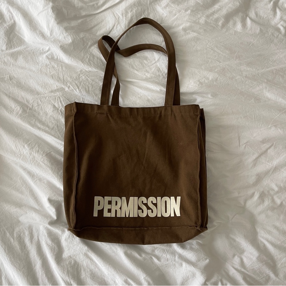 Permission Brown Tote Bag